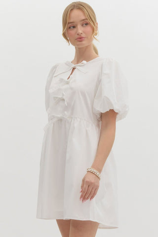 Ribbon detail mini dress by Entro