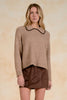 Stitch collar sweater mocha by Elan