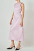 Sleeveless satin column midi lilac by English Factory