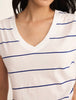 Striped modern vneck tee oceanside by Z Supply