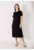 Short sleeve midi dress black by P. Cill