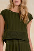 Two piece olive sweater dress by Elan