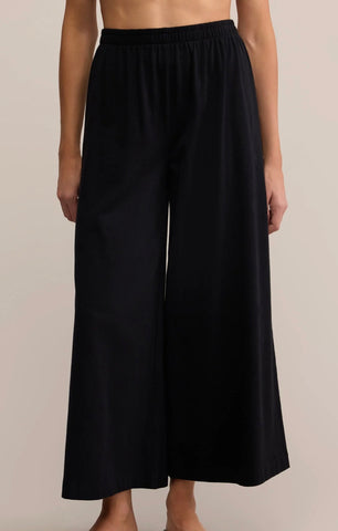 Scout jersey crop flare pant true black by Z Supply