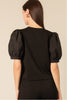 Butter modal round neck with poplin shirt black by Before You