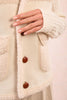 Sherpa trimmed vest beige by Molly Bracken