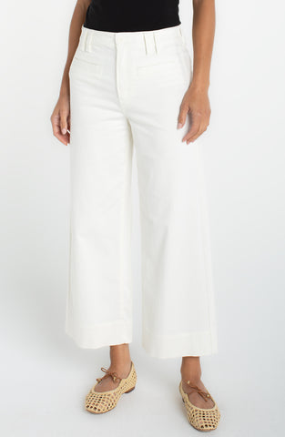 Crop wide leg whipped cream by Liverpool