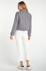 Button front jacket navy multi plaid by Liverpool