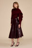 Vi midi skirt wine by Lucy Paris