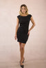 Black sparkle mini dress by Molly Bracken