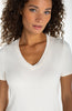 Short sleeve v neck French cream by Liverpool