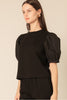 Butter modal round neck with poplin shirt black by Before You
