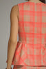 Camel and pink plaid top by Entro