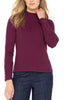 Long sleeve mock neck top wine berry by Liverpool