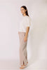 Butter modal round neck with poplin shirt ivory by Before You