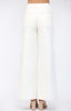 Contrast top stitching detail waisted flare pant