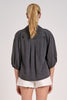 Grey washed denim blouse by Elan