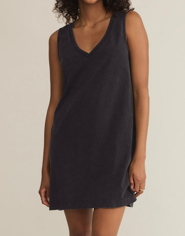 Sloane v neck mini dress black by Z Supply