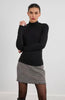 Mock neck long sleeve top black by Molly Bracken