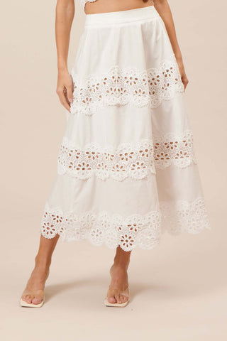 Kimberly eyelet skirt by Lucy Paris