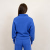 Mailyn soft knit long sleeve half zip mock neck top in bluebell by RD Style