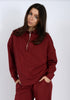 Seanni soft knit half zip pullover chili by RD Style