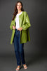 Faux leather billowy sleeve jacket matcha by Before You