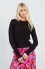 Long sleeve crew neck sweater black by Molly Bracken