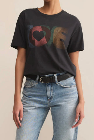 True love boyfriend tee black sand by z supply