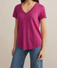 Asher V-Neck Tee in Magenta by Z Supply