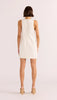 Tabitha wave button mini dress white by Mink Pink