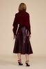 Vi midi skirt wine by Lucy Paris