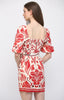 Geo and tropical print linen mini dress