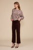 Leon faux suede pant dark brown by Lucy Paris