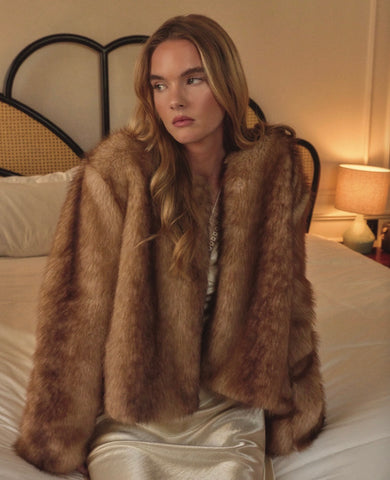 Carrie faux fur jacket by Lucy Paris