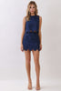 Navy lace skirt set by TCEC