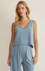 Sloane v neck denim tank ocean air indigo by Z Supply