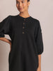Butter modal henley embroidered mini dress by: P cill