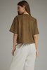 suede horse bit top brown by Entro