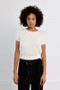 Fuzzy white sweater short sleeve  by Molly Bracken