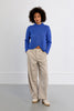 Blue cable knit sweater by Molly Bracken￼