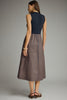 Navy and brown striped sleeveless dress by Entro