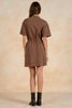 Cinch waist crewneck mini dress by Elan