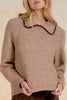 Stitch collar sweater mocha by Elan