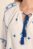 White gauze embodied blouse