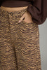 Zebra print wide leg pants by Entro