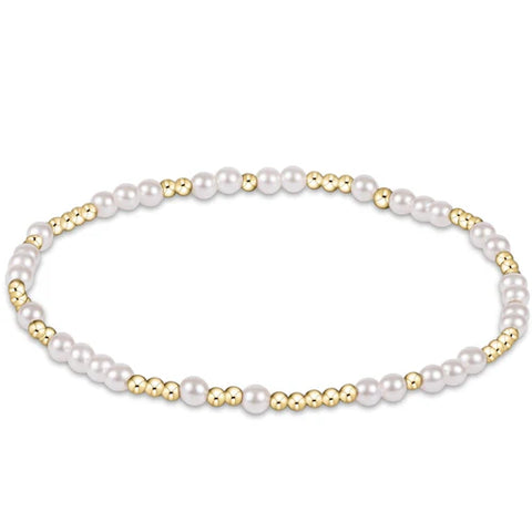 hope unwritten 3mm bead bracelet pearl by Enewton