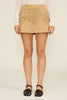 Nia Faux Suede Mini Skirt Tan by Lucy Paris