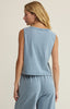 Sloane v neck denim tank ocean air indigo by Z Supply