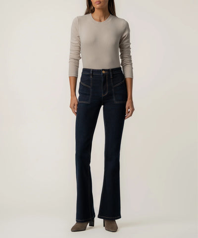 Stella high rise flare wind wash by Kut from the Kloth