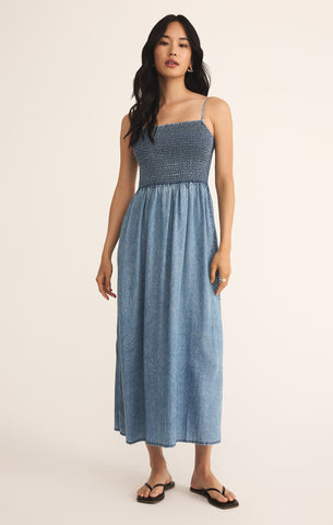 Bayside chambray midi dress medium chambray by Z Supply